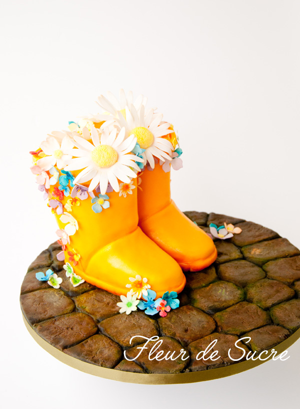 3D Torte Stiefel Garten